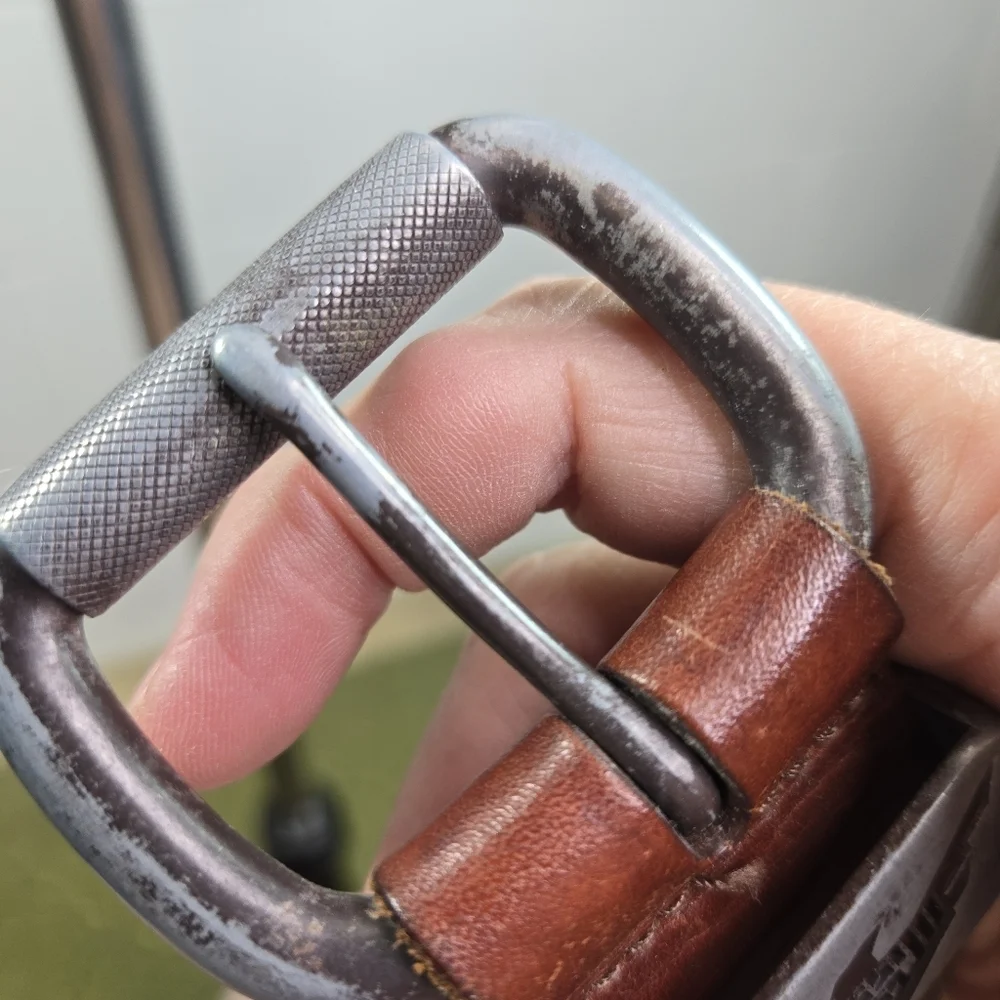 Vtg y2k fossil brown leather grunge mens belt